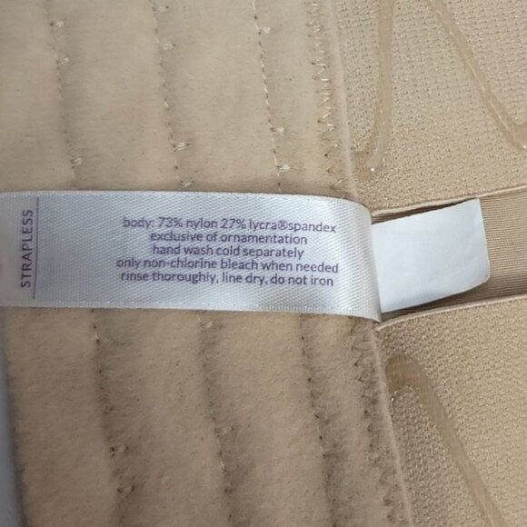 Cacique Seamless Convertible Strapless Bra Tan 42DDD Underwire Padded Push Up - Picture 11 of 11